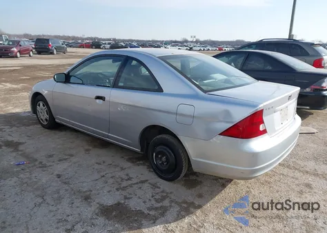2001 Honda Civic Lx from USA, damaged, VIN 1HGEM22561L001038